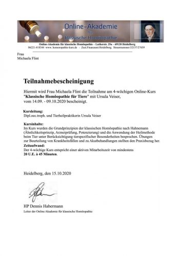 Michaela Flint_Tier-Homoeopathie